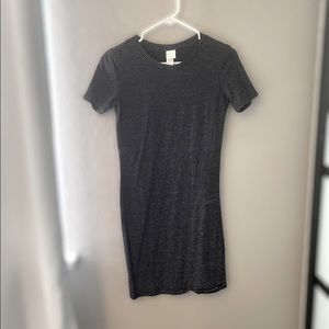 H&M Basics short sleeve striped stretchy dress